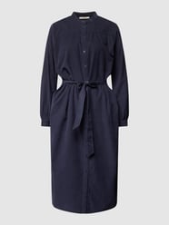 Midikleid aus Cord mit Sportmanschetten von Esprit Blau / Türkis - 12