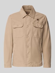 regular fit hemdjack met borstzakken model 'Goodale' van Blauer USA Beige - 1