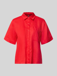 regular fit linnen blouse met logo-stitching van Tommy Hilfiger - 1