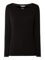 Pullover mit U-Boot-Ausschnitt von Tommy Hilfiger Schwarz - 29