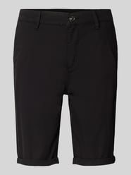 Regular Fit Chino-Shorts mit Gürtelschlaufen von MAC Schwarz - 1