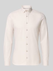 Super Slim Fit Business-Hemd Modern Kent Uni Twill von OLYMP No. Six Beige - 22
