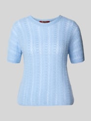 Bluzka z dzianiny o pudełkowym kroju z mieszanki moheru model ‘TERZO’ od Max Mara Studio - 3