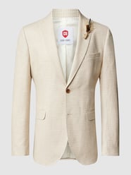 Slim Fit 2-Knopf-Sakko mit Hahnentrittmuster Modell 'Paul' von CG - Club of Gents Beige - 41