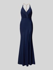 Abendkleid mit Gehschlitz von Luxuar Blau - 18