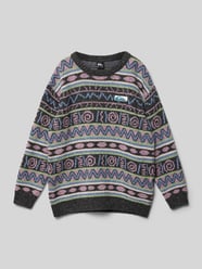 Gebreide pullover met labeldetail van Quiksilver Grijs / zwart - 16