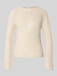 Slim fit pullover met mix van wol en alpaca van COMMA Beige - 3