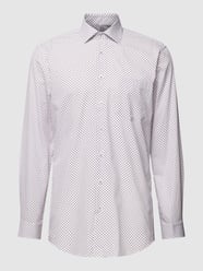 Regular Fit Business-Hemd mit Allover-Muster von SEIDENSTICKER REGULAR FIT Rot - 4