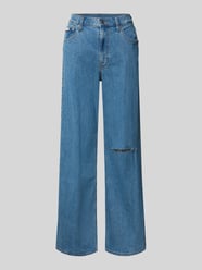 Ultra high wide leg jeans in destroyed-look van Calvin Klein Jeans - 18