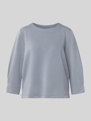 Sweatshirt met geribde ronde hals van comma - 33