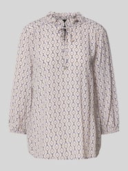 Blusenshirt mit Schlüsselloch-Ausschnitt von Marc Cain Beige - 16