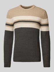 Strickpullover mit Rundhalsausschnitt Modell 'SANDER' von Jack & Jones Beige - 25