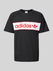 T-Shirt mit Label-Print von adidas Originals Schwarz - 17