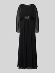Abendkleid mit V-Ausschnitt und Pailletten von SWING - 24