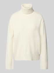 Relaxed Fit Rollkragenpullover aus reiner Wolle von Liu Jo White - 18