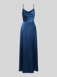 Abendkleid mit Gehschlitz von Luxuar Blau - 35