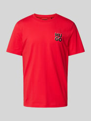 T-Shirt mit Label-Print Modell 'Dimoniti' von HUGO Rot - 42