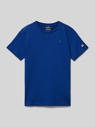 T-Shirt mit Runfdhalsausschnitt von CHAMPION Blau - 14