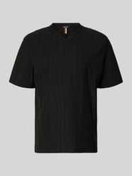 T-Shirt mit Strukturmuster und V-Ausschnitt von Antony Morato - 5