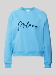 Sweatshirt mit Statement-Applikation von Rich & Royal Blau - 6