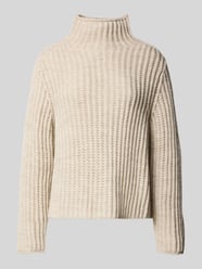 Gebreide pullover met opstaande kraag, model 'VARISA' van Drykorn Beige - 17