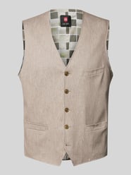 Gilet met strookzakken, model 'Mosley' van CG - Club of Gents Beige - 21