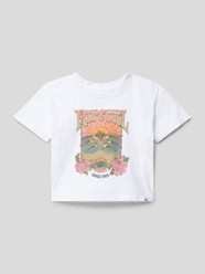 T-shirt met labelprint, model 'BARRELLED' van Rip Curl Wit - 27