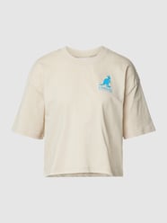 T-Shirt mit Label-Print - Marc O’Polo DENIM x Kangol von Marc O'Polo Denim Beige - 33
