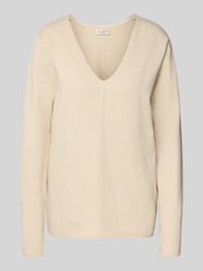 Gebreide pullover met deelnaad, model 'Claura' van FREE/QUENT Beige - 10