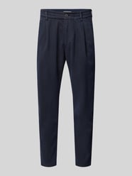 Tapered Fit Hose mit Bundfalten Modell 'CHASY' von Drykorn Blau - 4