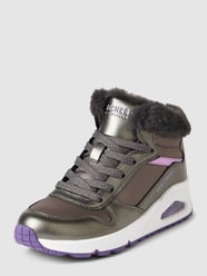 Sneaker mit Kunstfell Modell 'UNO' von SKECHERS Silber - 28