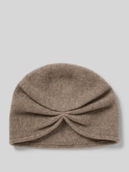 Mütze aus reiner Wolle in Strick-Optik Modell 'NOS' von Loevenich Beige - 45