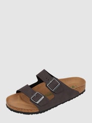Sandalen in Leder-Optik Modell 'Arizona' von Birkenstock Grau / Schwarz - 24