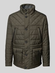 Steppjacke mit Stehkragen von bugatti Grün - 4