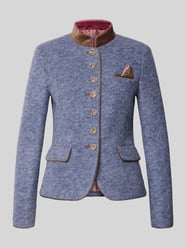 Marynarka o kroju slim fit z mieszanki wełny i lany od White Label - 6