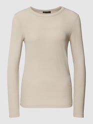 Longsleeve mit geripptem Rundhalsausschnitt Modell 'Bajari' von Drykorn Braun - 38