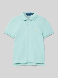 Slim Fit Poloshirt mit Logo-Stitching von Polo Ralph Lauren Teens Türkis - 25