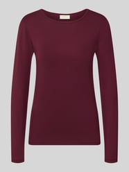 Shirt met lange mouwen van mix van viscose en elastaan model 'Liana' van FREE/QUENT Bordeaux - 14