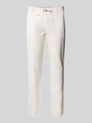 Tapered Fit Leinenhose mit elastischem Bund von Lindbergh - 6