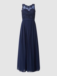 Avondjurk van tule en chiffon met strass-steentjes van Mascara - 38