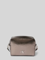 Schimmernde Handtasche mit Logo-Applikation von Calvin Klein Jeans Grau - 35