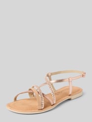 Ledersandalette mit schmalen Riemen von Tamaris Gold - 23