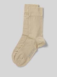 Sokken met elastische ribboordjes in een set van 2 paar van Christian Berg Men Beige - 35