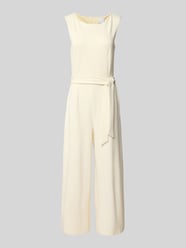 Jumpsuit mit Bindegürtel und Rundhalsausschnitt von Jake*s Collection - 3