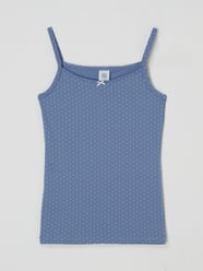 Onderhemd met stippenmotief van SANETTA Blauw / turquoise - 10
