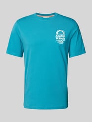 T-Shirt mit Label-Print von Scotch & Soda Blau - 32