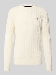 Slim Fit Strickpullover aus reiner Baumwolle von MCNEAL Beige - 7