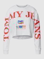 Cropped Longsleeve mit Label-Print von Tommy Jeans Grau - 9