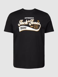 T-shirt PLUS SIZE z efektem melanżowym model ‘ELOGO’ od Jack & Jones Plus Czarny - 7