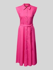 Hemdblusenkleid mit Kappärmeln und Bindegürtel von Liu Jo White - 37